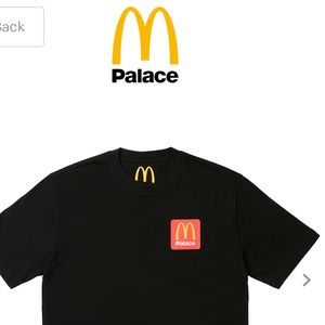 PALACE McDONALD'S 100% cotton T-SHIRT BLACK COLLAB